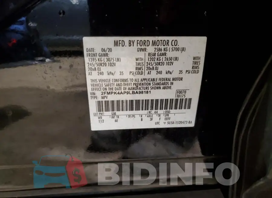 2FMPK4AP9LBA98181 Photo# 13