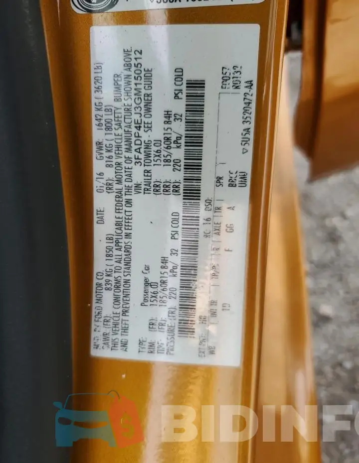 3FADP4EJ3GM150512 Photo# 13
