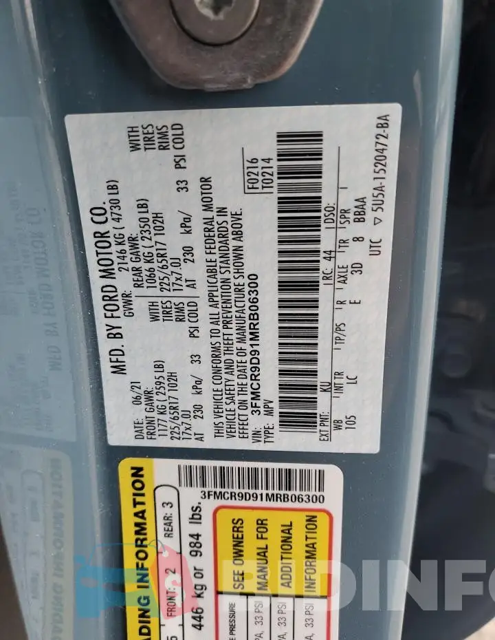 3FMCR9D91MRB06300 Photo# 13