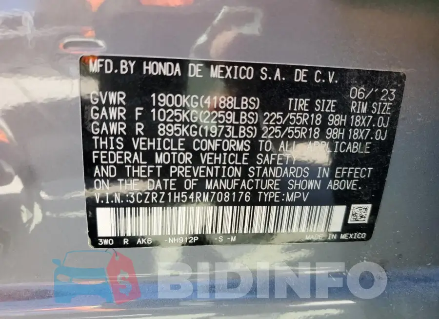3CZRZ1H54RM708176 Photo# 12