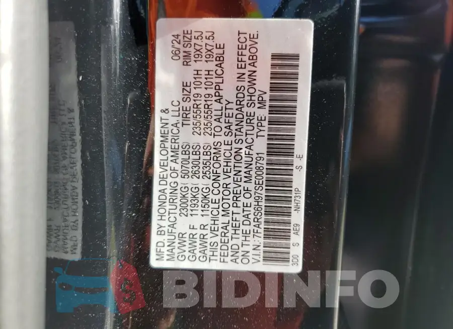 7FARS6H97SE008791 Photo# 13
