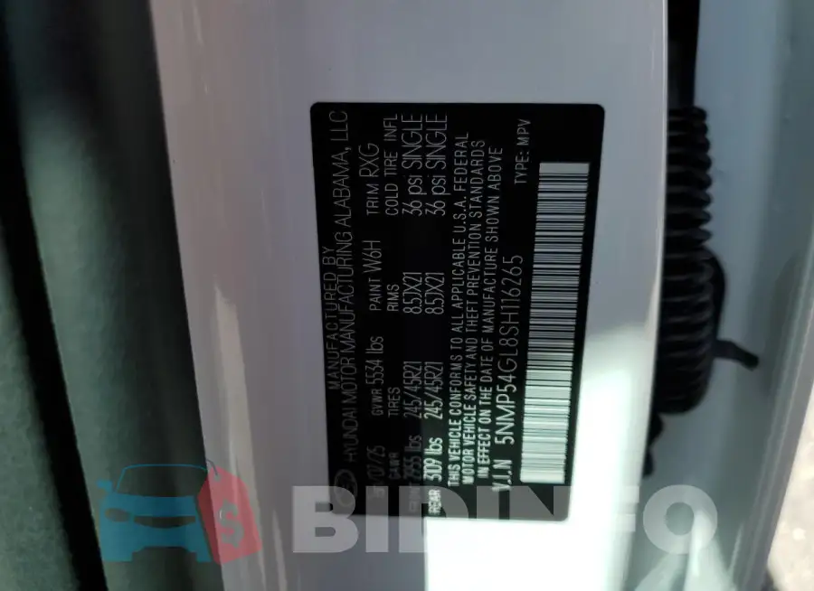 5NMP54GL8SH116265 Photo# 14