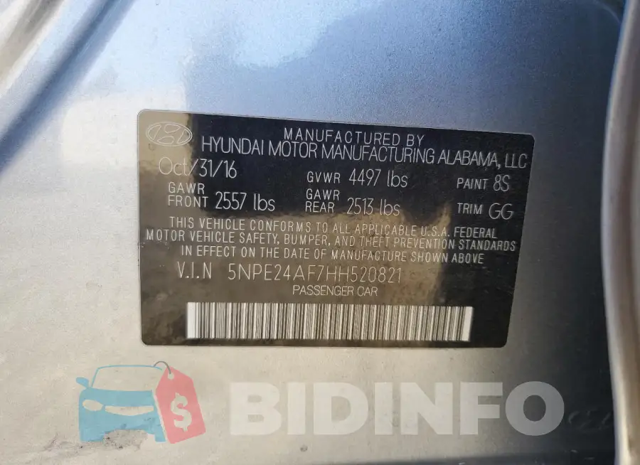 5NPE24AF7HH520821 Photo# 12