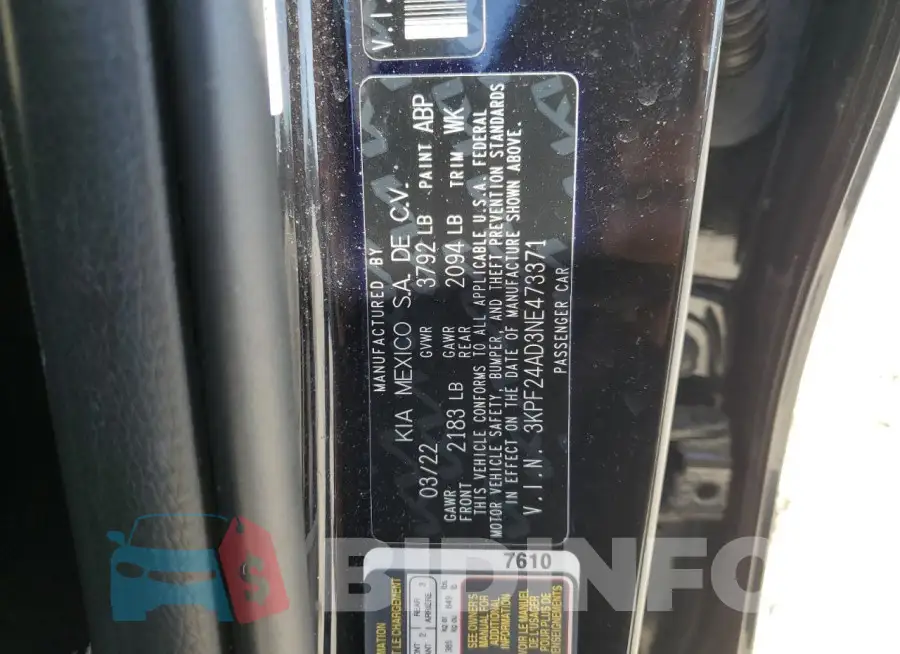 3KPF24AD3NE473371 Photo# 12