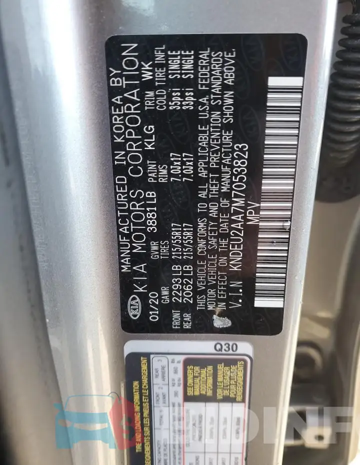 KNDEU2AA7M7053823 Photo# 12