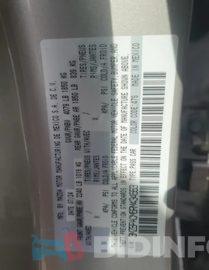 3MZBPACM6RM434553 Photo# 13