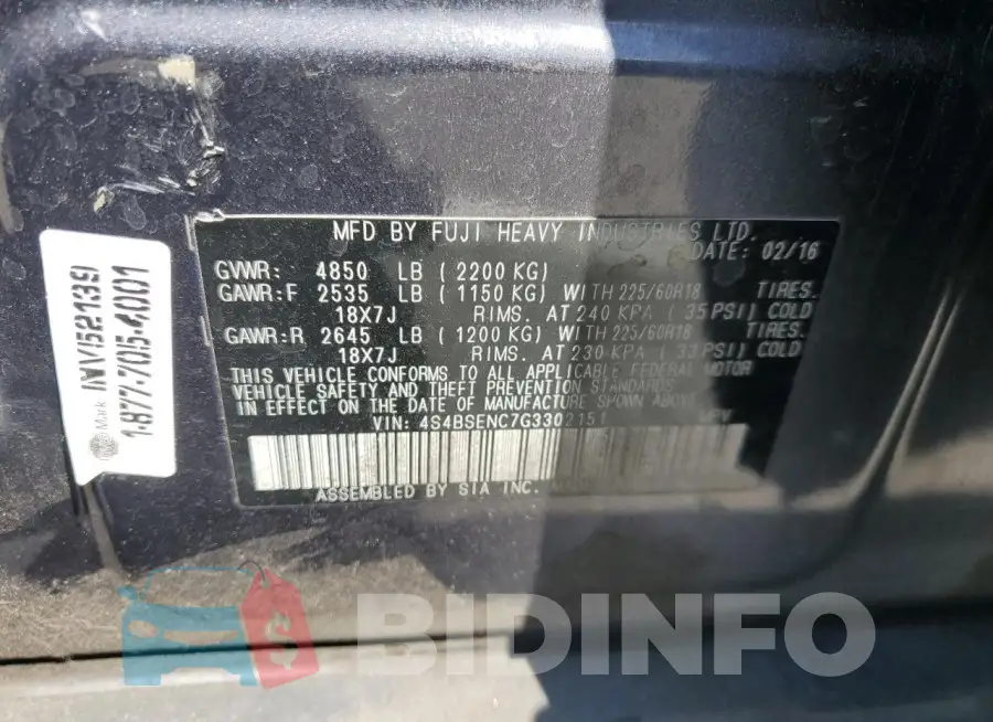 4S4BSENC7G3302151 Photo# 13