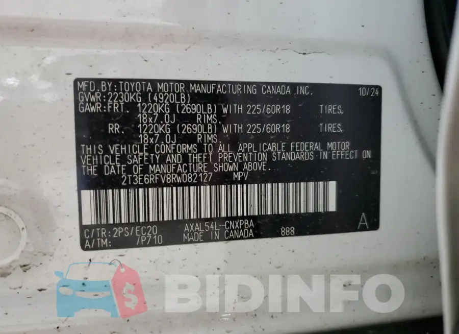 2T3E6RFV8RW082127 Photo# 13