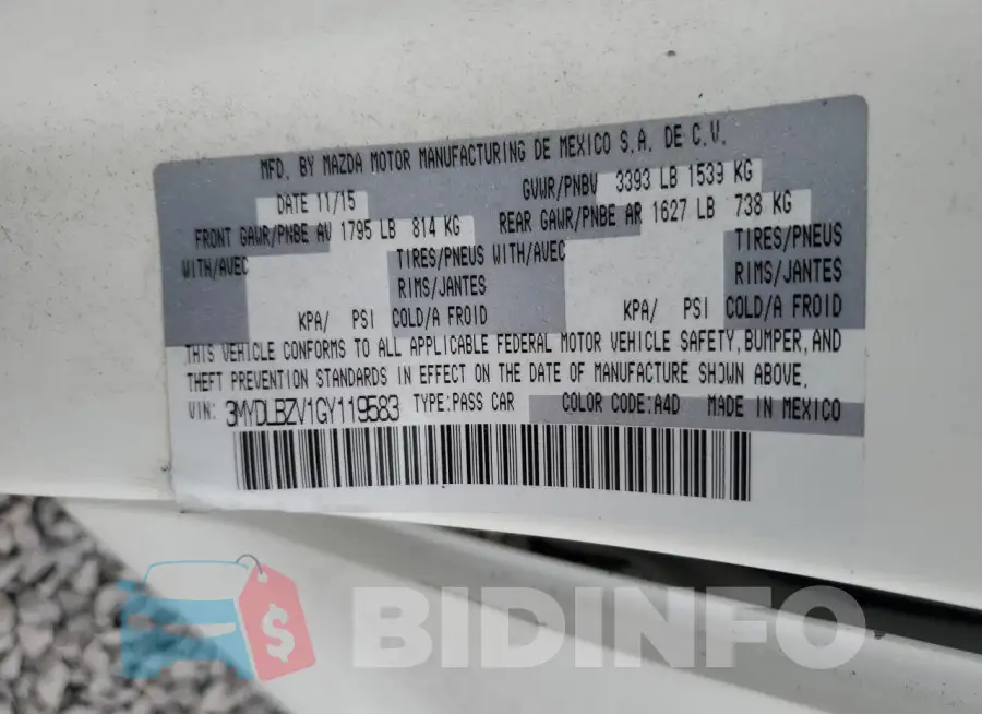 3MYDLBZV1GY119583 Photo# 12