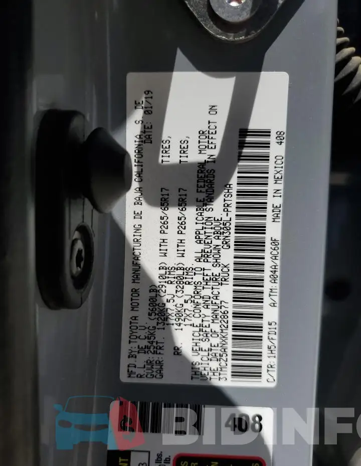 3TMCZ5ANXKM228677 Photo# 13