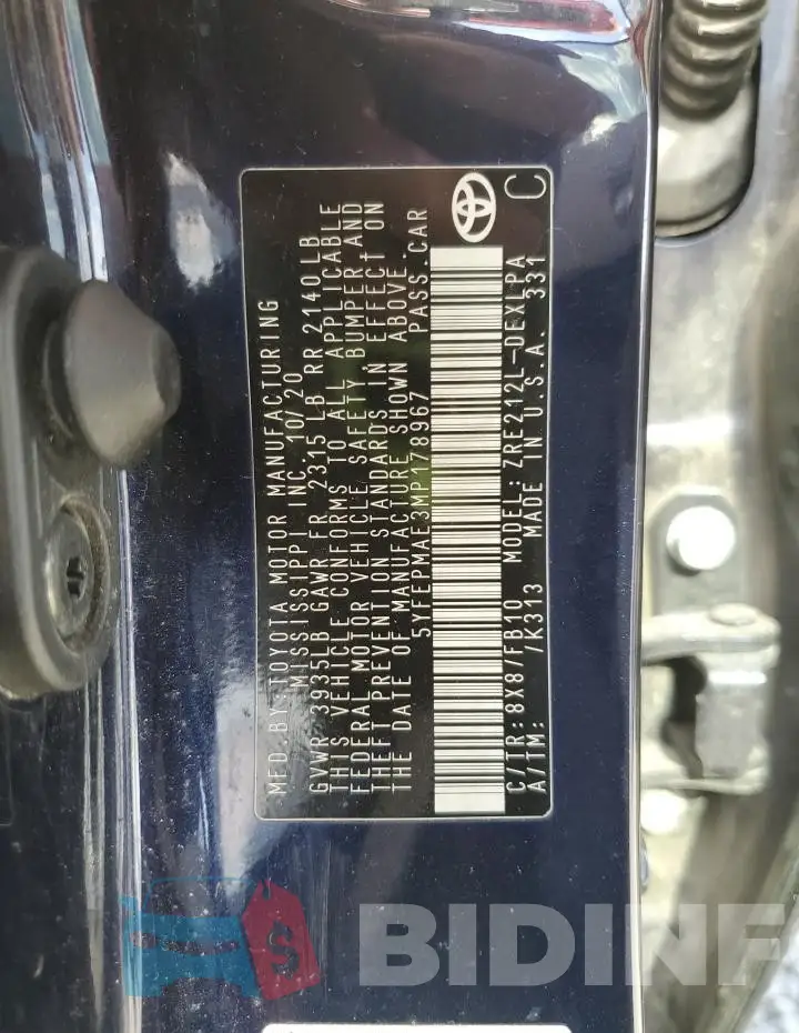 5YFEPMAE3MP178967 Photo# 12