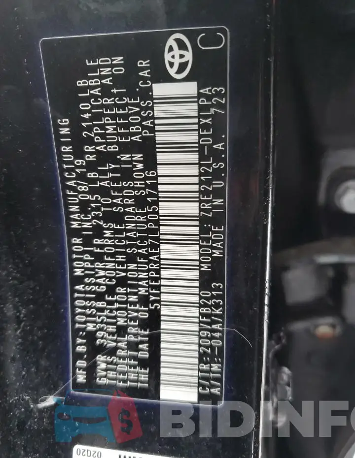 5YFEPRAE7LP051716 Photo# 12