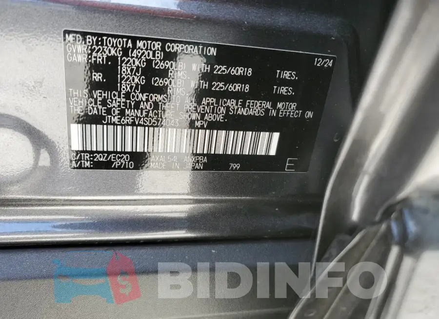 JTME6RFV4SD574043 Photo# 13