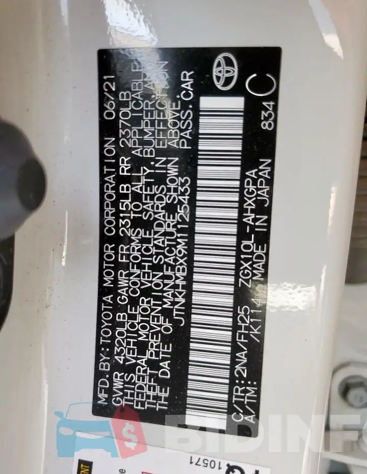 JTNKHMBX9M1125433 Photo# 13