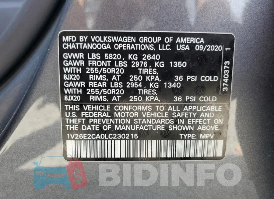 1V26E2CA0LC230215 Photo# 13
