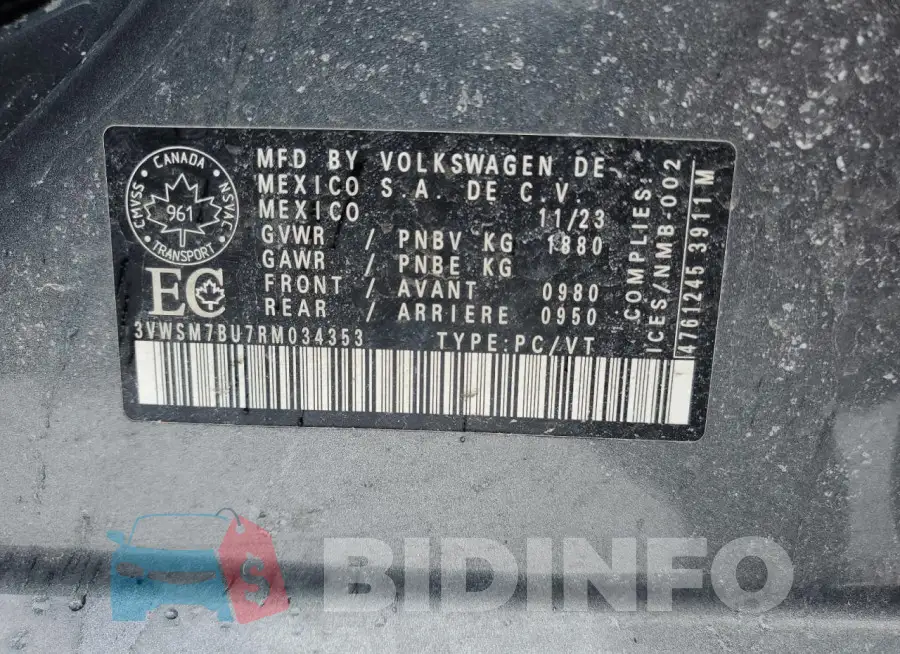 3VWSM7BU7RM034353 Photo# 12