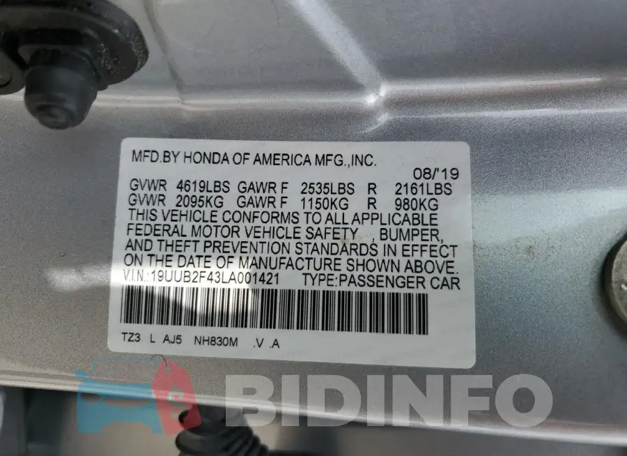 19UUB2F43LA001421 Photo# 13