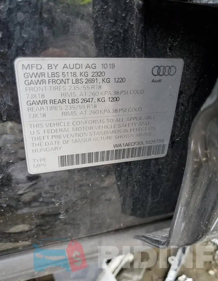 WA1AECF30L1025756 Photo# 14