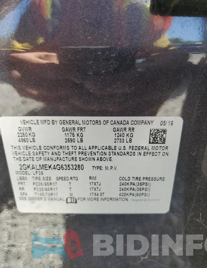 2GKALMEK4G6353280 Photo# 12