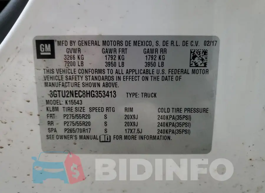 3GTU2NEC8HG353413 Photo# 12