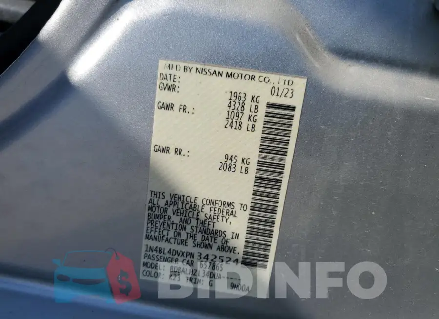 1N4BL4DVXPN342524 Photo# 12