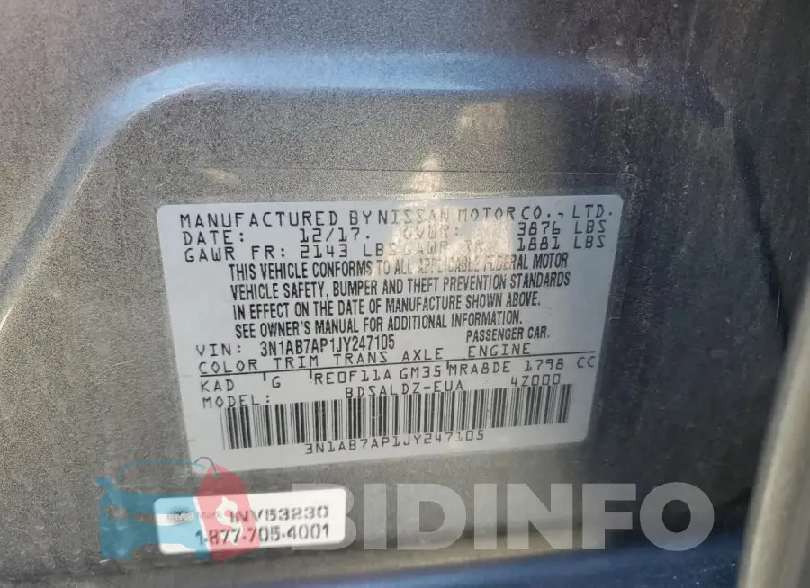 3N1AB7AP1JY247105 Photo# 12