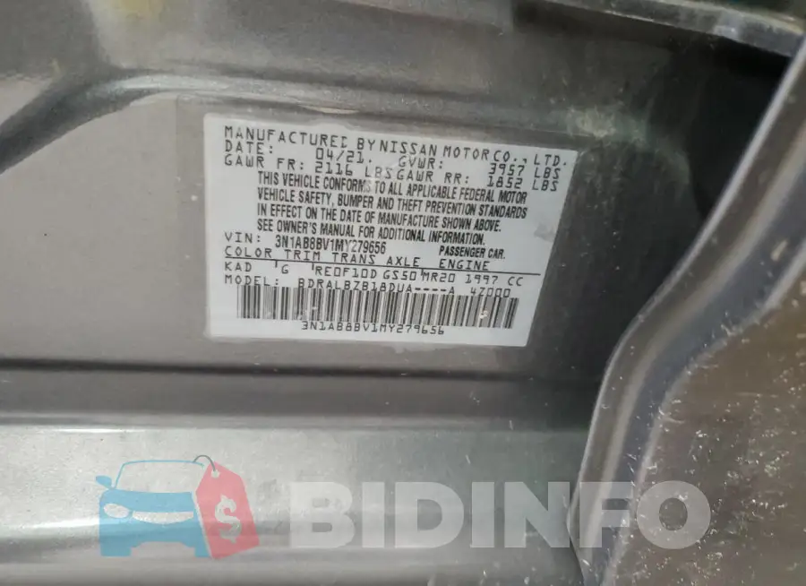 3N1AB8BV1MY279656 Photo# 12
