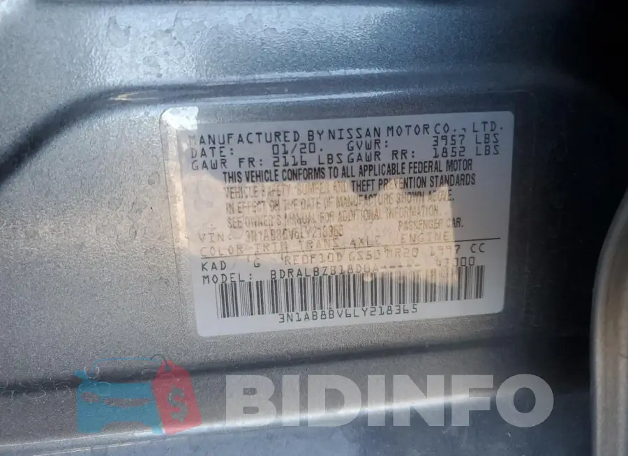 3N1AB8BV6LY218365 Photo# 12