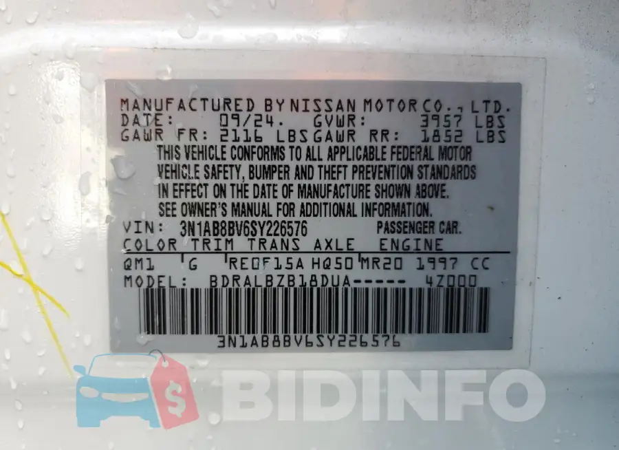 3N1AB8BV6SY226576 Photo# 12