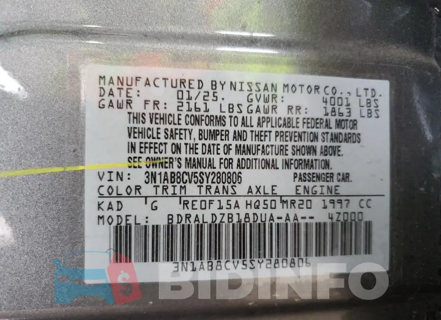 3N1AB8CV5SY280806 Photo# 12