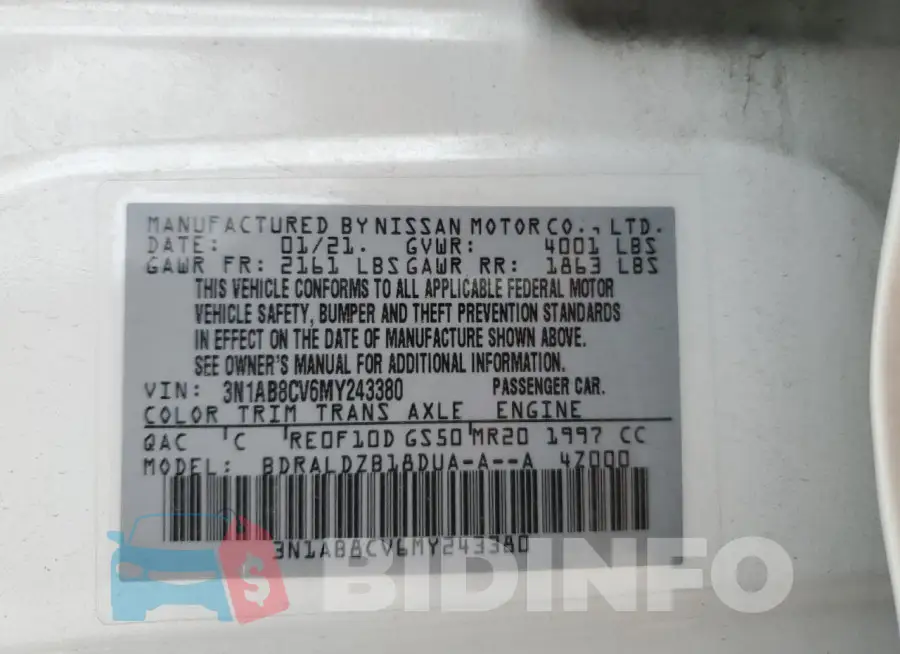 3N1AB8CV6MY243380 Photo# 13