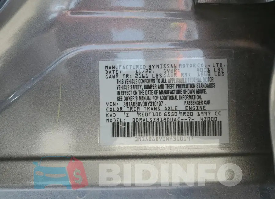 3N1AB8DV0NY310197 Photo# 12