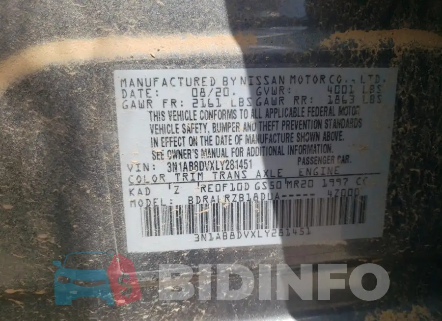 3N1AB8DVXLY281451 Photo# 13