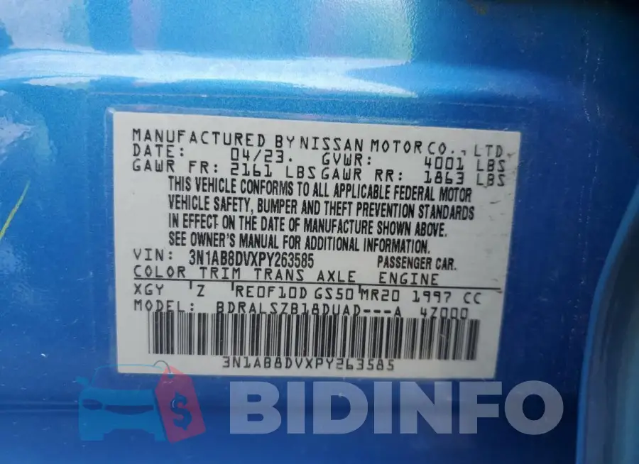 3N1AB8DVXPY263585 Photo# 13