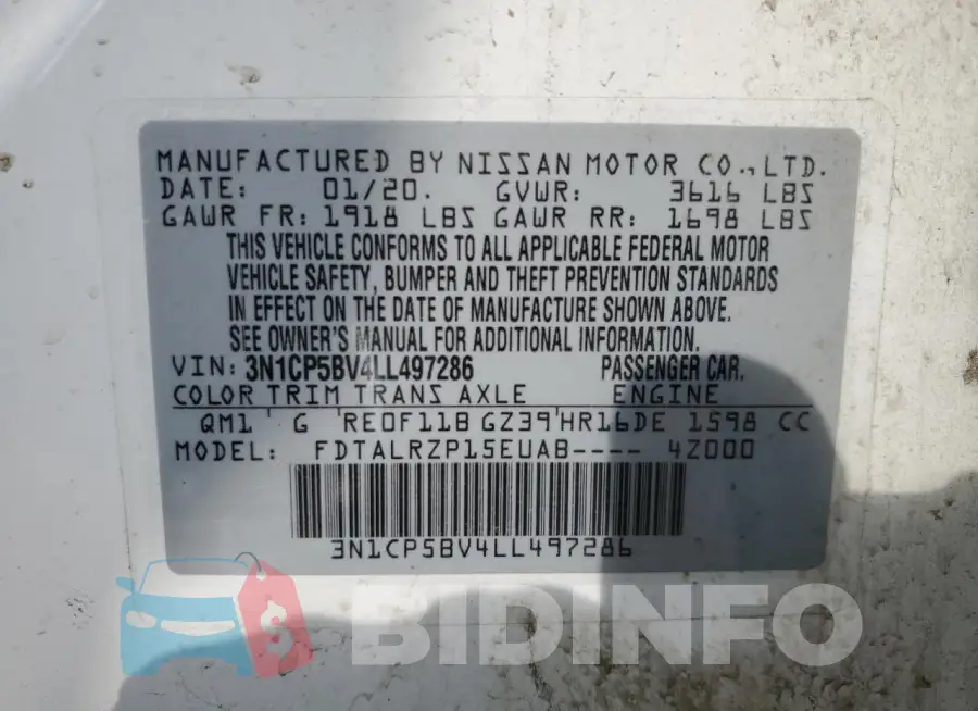 3N1CP5BV4LL497286 Photo# 14