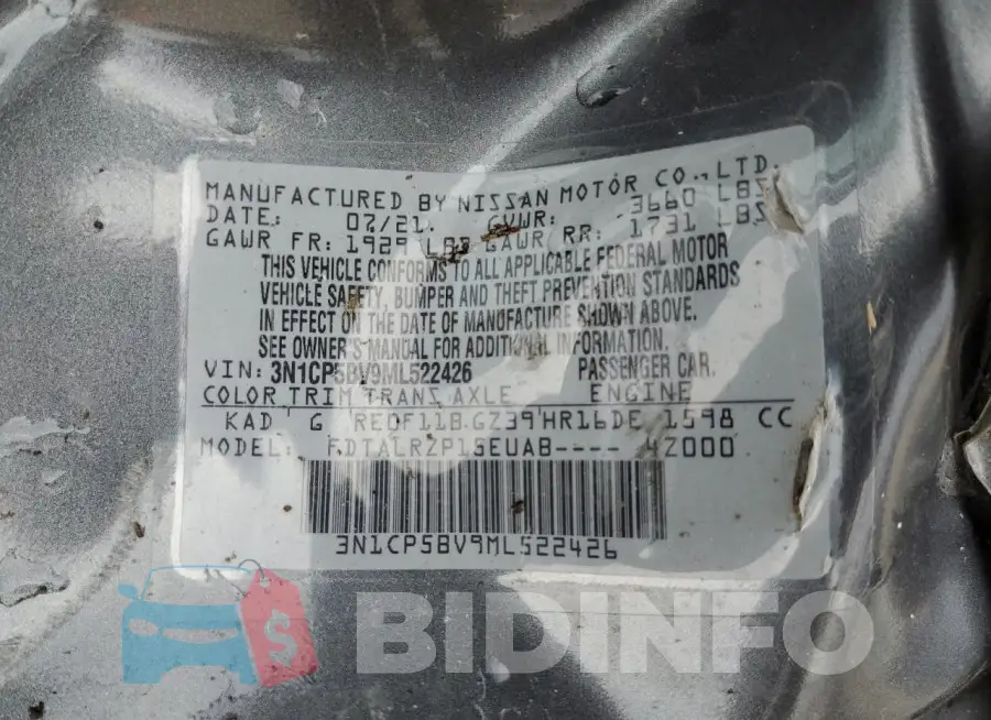 3N1CP5BV9ML522426 Photo# 14