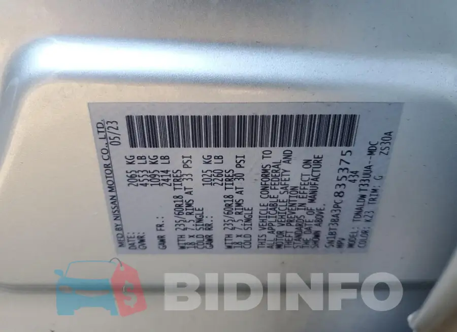 5N1BT3BA3PC835375 Photo# 13
