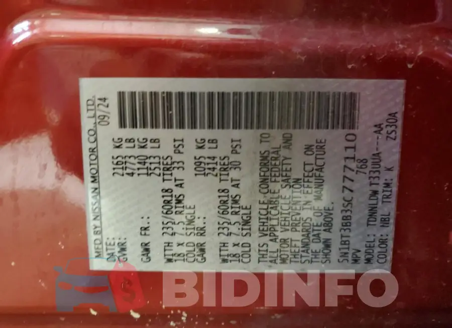 5N1BT3BB3SC777110 Photo# 14