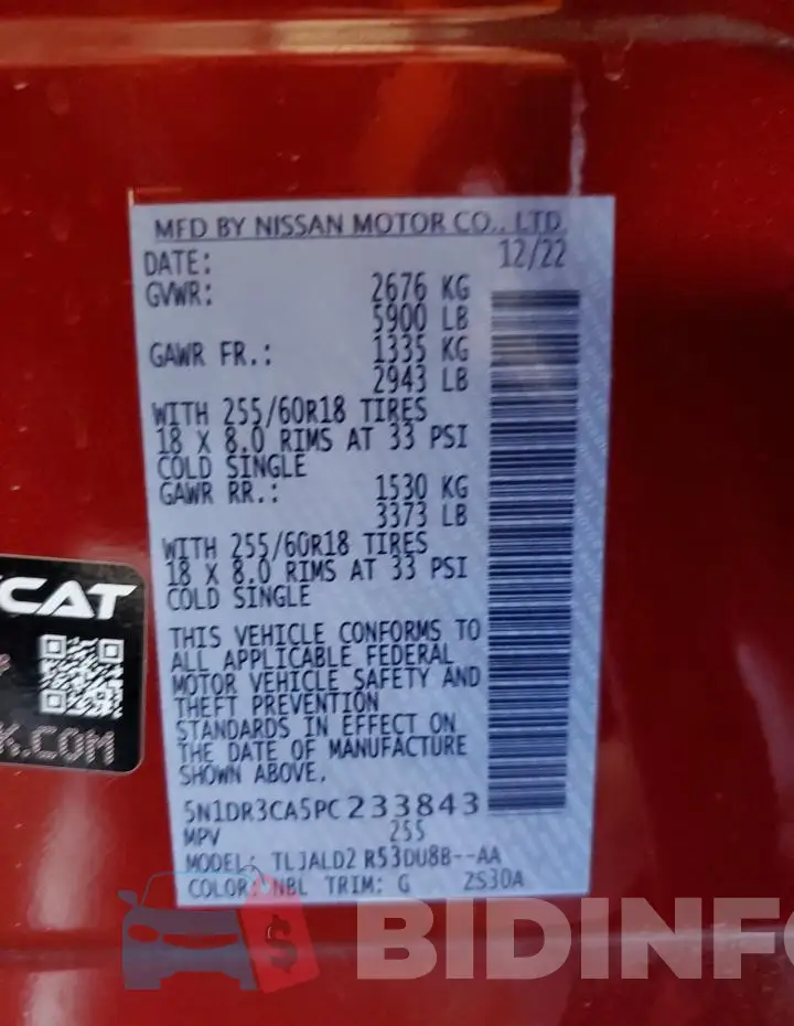 5N1DR3CA5PC233843 Photo# 13