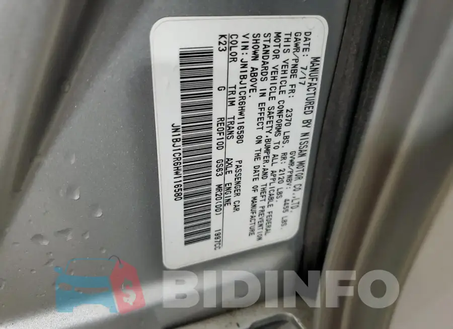 JN1BJ1CR6HW116580 Photo# 13