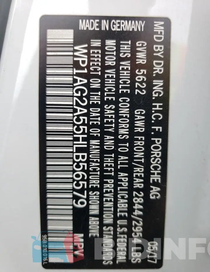WP1AG2A55HLB56579 Photo# 14