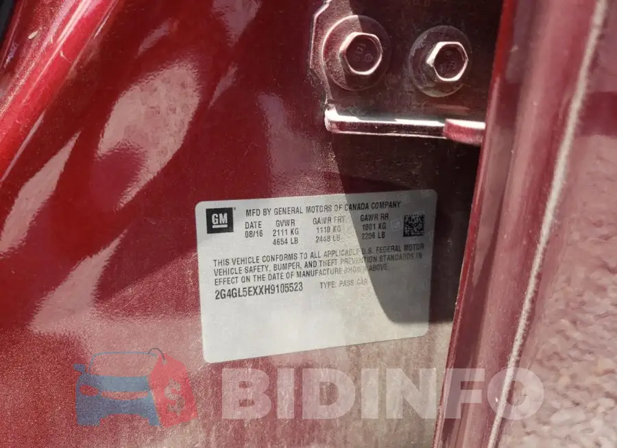 2G4GL5EXXH9105523 Photo# 12