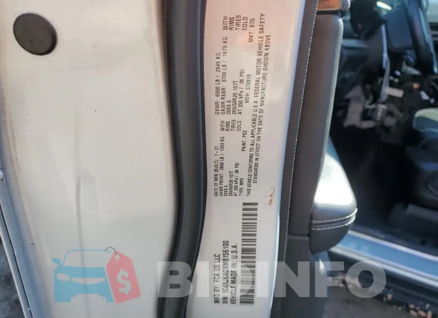 1C4RJKAGXM8156100 Photo# 13