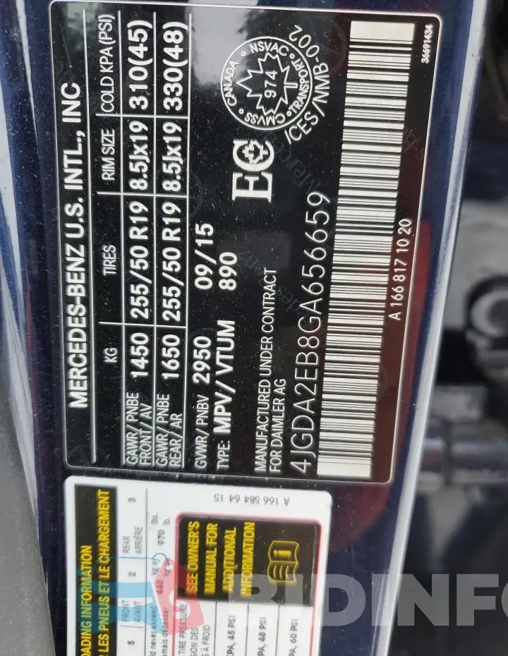 4JGDA2EB8GA656659 Photo# 14