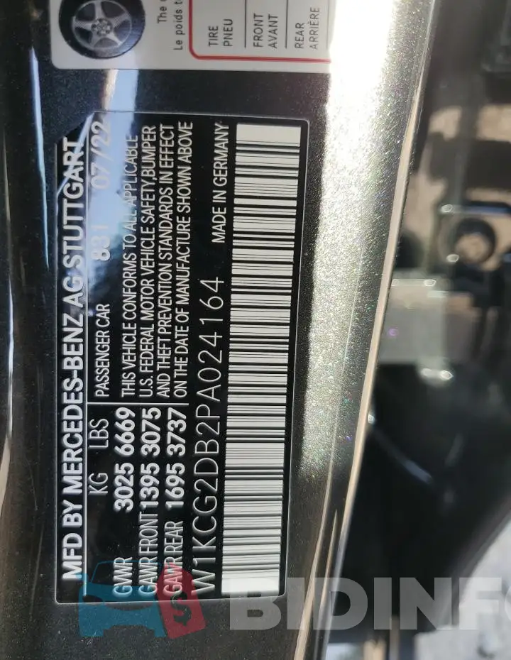 W1KCG2DB2PA024164 Photo# 12