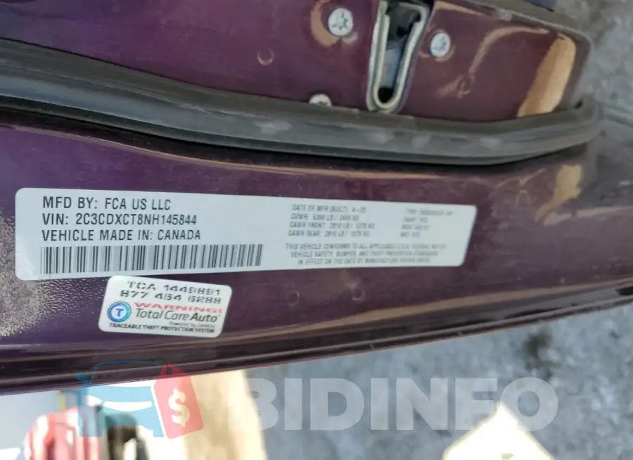 2C3CDXCT8NH145844 Photo# 13