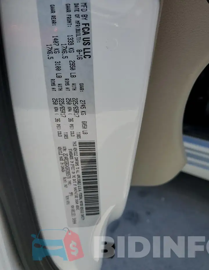 2C4RDGBGXGR396579 Photo# 13