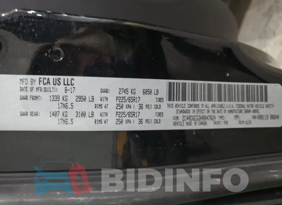 2C4RDGEG3HR847624 Photo# 13