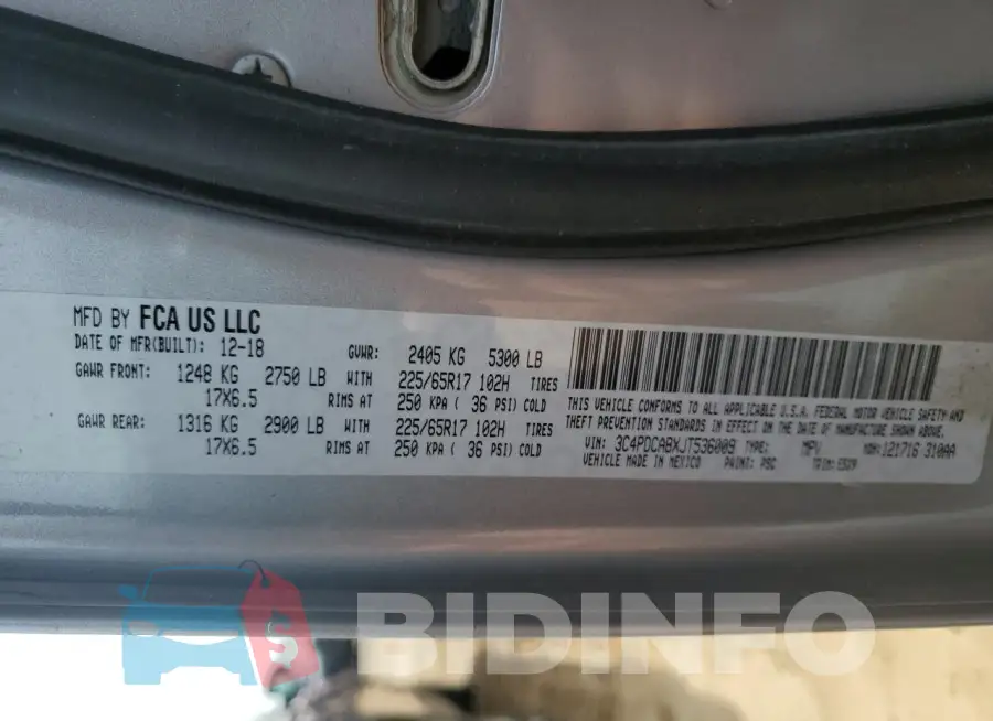 3C4PDCABXJT536009 Photo# 13