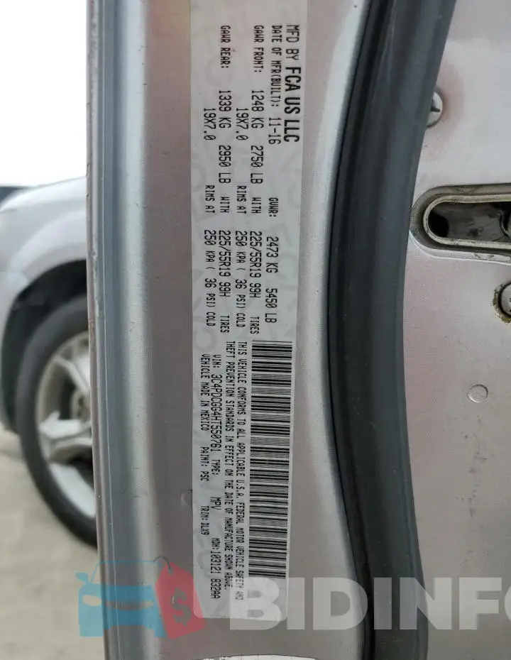 3C4PDCGG4HT550761 Photo# 13